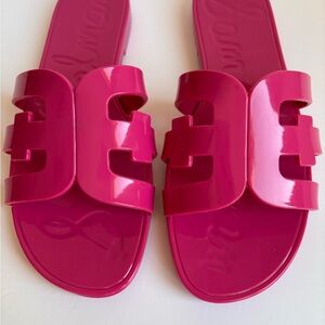 Sam Edelman Bay Jelly Slide Sandals Size 8 Berry Pink